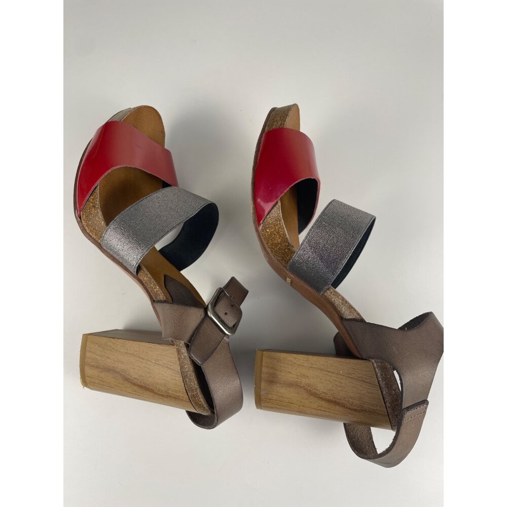 Unity in Diversity Women's 38 Made in Spain Strappy Patent Leather Clog heels - Picture 12 of 13